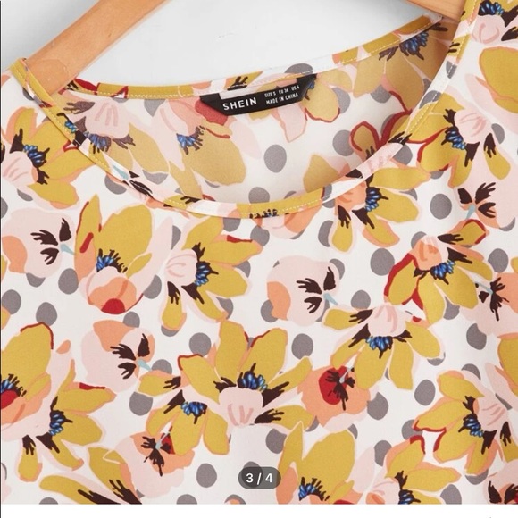 SHEIN FLORAL BLOUSE - Picture 3 of 4